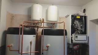 Vaillant pipe connection, cylinder and boiler