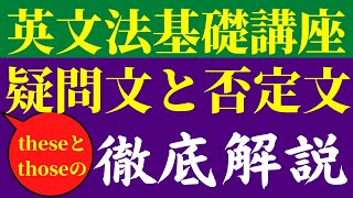 【英文法解説】theseとthoseの疑問文、否定文を解説してみた