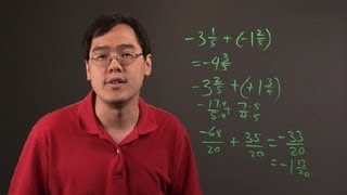 How to Add or Subtract Negative Mixed Numbers : Negative Numbers & Other Math Tips