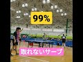 99%取れない最強サーブ？？【卓球サーブ】 shorts