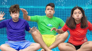 LAST TO LEAVE POOL WINS | BOYS VS GIRLS CHALLENGE BY CRAFTY HACKS