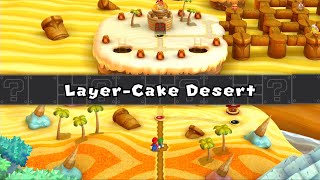 New Super Mario Bros. U Deluxe - Layer Cake Desert - All Star Coins and Secret Exits
