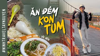 Night food in Kon Tum// Thick noodle soup, sticky rice, leaf Salad, BÁNH XÈO VỎ (Ep.06)