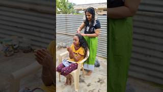 అన్నయ్య ఎంగేజ్మెంట్ కి చెల్లెమ్మ హడావిడి #hairstyle#trending#viral#short#villagelife#shorts