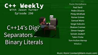 C++ Weekly - Ep 290 - C++14's Digit Separators and Binary Literals