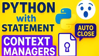 "Python Context Managers & with Statement 🔥 Full Explanation | Advanced Python Tutorial"