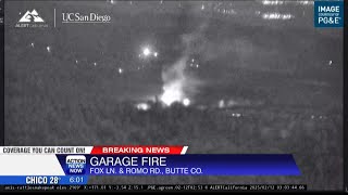 Early-morning fire burns garage in Butte County