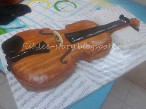 Violin fondant cake steps by steps photos Violin fondant cake steps by steps photos