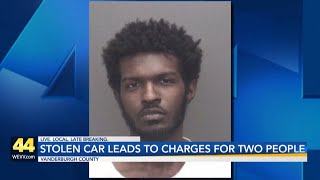 Stolen car leads to charges for two people in Vanderburgh County