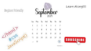 Calendar App| Using Html,CSS, and JavaScript| With Source Code