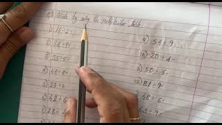L-5 Division Instructions: Q2) Divide using multiplication tables(Sub: Mathematics)(Std-III)