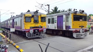 Fast Accelerating EMU Local Trains Skip Between Level Crossing Quickly | Katwa-Howrah Local | IR