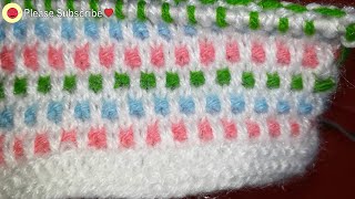 Multi colour Sweater design / pattern for Beginners | @happywoolknit