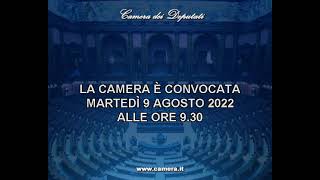 Roma - Camera - 18^ Legislatura - 739^ seduta (09.08.22)