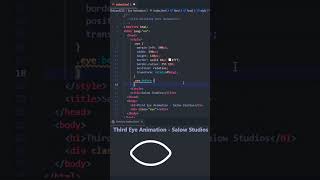 Third Eye Animation HTML and CSS ✅🤙🤙