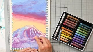 EASY! Oil-Pastel Mountain Step-by-step Tutorial