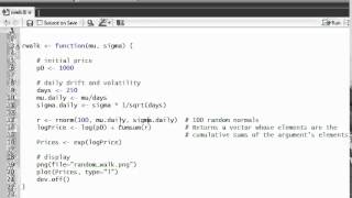R programming: Intro: Simulate lognormal random walk