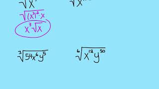 Simplifying nth roots with variables
