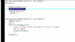C++ Tutorial - 26 - Populating an Array with Functions.flv