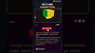 🚀 Create a Stunning 3D Cube with HTML, CSS & JavaScript! | Web Animation Tutorial #htmlcsstutorial