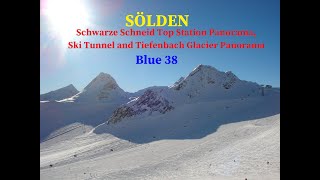 Sölden Skifahren Skiing,Blue 38 Piste,SkiTunnel,SchwarzeSchneid Panorama,Tiefenbach Panorama,Зельден