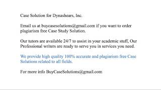 Case Solution Dynashears, Inc.