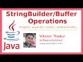 12 - StringBuilder or StringBuffer Operations - Java Training By eZeon