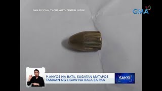 9-anyos na bata, sugatan matapos tamaan ng ligaw na bala sa paa | Saksi