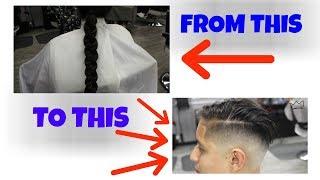 TRANSFORMATION | Super Long Hair into a combover!!