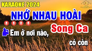 Nhớ Nhau Hoài Karaoke Song Ca Nhạc Sống Chất Lượng Cao 2024 | Trọng Hiếu