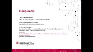 Seminari de l'Equip d'Assessorament Tècnic en l'Àmbit de Família -  Inauguració