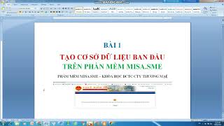 Bai2 - TẠO MỚI CƠ SỞ DỮ LIỆU KẾ TOÁN TRÊN PHẦN MỀM MISA#misa