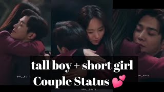 tall boyfriend 😍🥰 cute hug korean drama whatsapp status #shorts couple status  | tall boy short girl