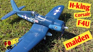 H-king F4U Corsair Maiden Flight Gyro replaced ORX stabilization 750mm war bird review