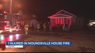 Homeowner hurt in Moundsville house fire