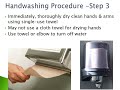 First District Health Unit Food Safety for Food Service Employees: Part 3: Handwashing