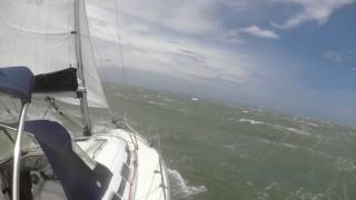 Stormchaser1 (Bavaria 36) Moreton Bay Dec 2015 - 30-40kts