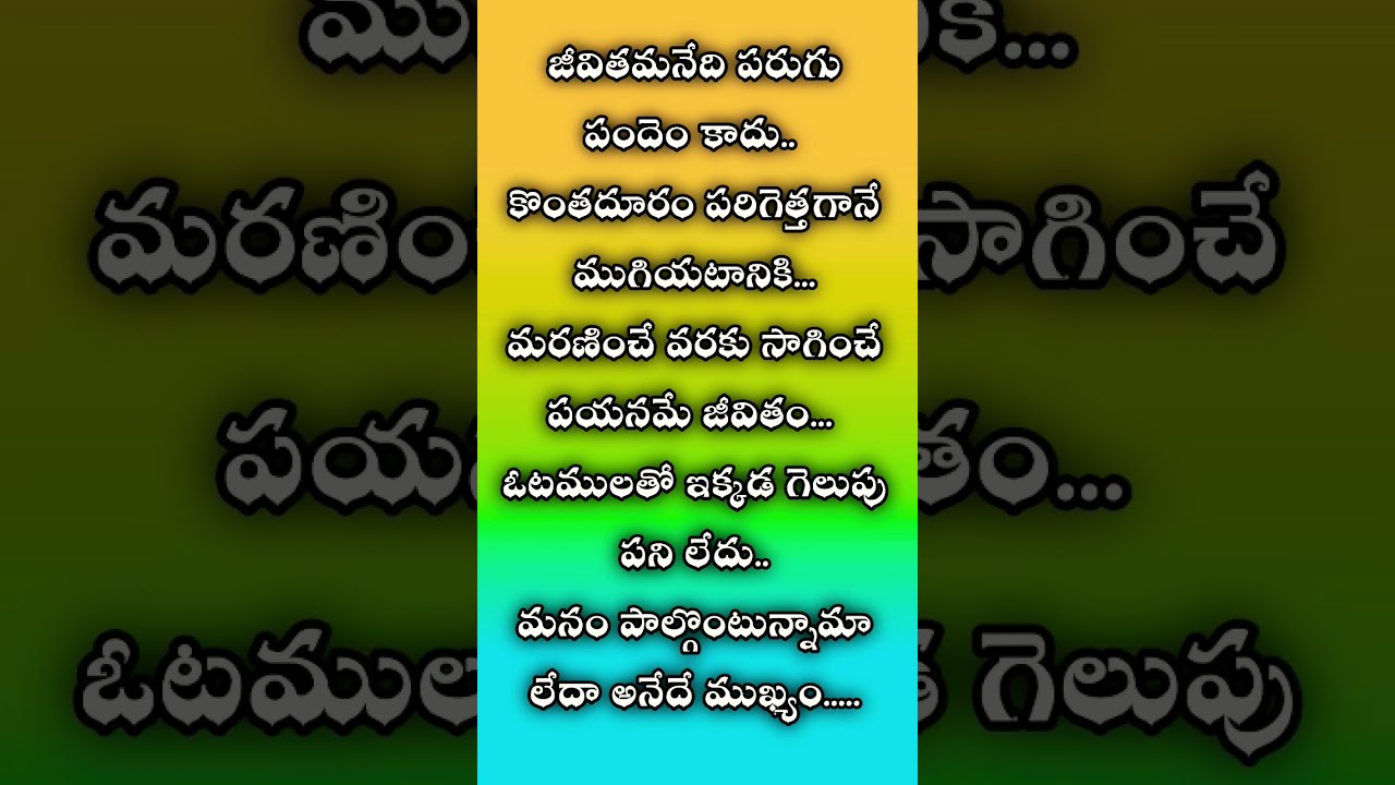 #061 Telugu Motivational Quotes || Neethi Vakyalu || Suktulu || Nithya ...