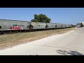 union pacific grain manifest with cp 9807 going through navasota tx 8 27 23