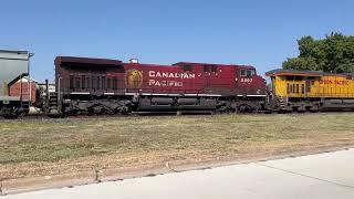 Union Pacific Grain Manifest with CP 9807 Going Through Navasota, TX 8/27/23