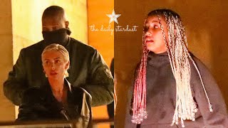 NEWLYWEDS! Kanye West & New Wife Bianca Censori-West Leave Romantic Dinner With Daughter North