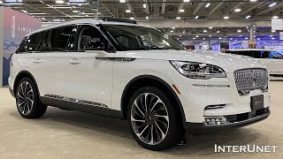 American Luxury 3-row Seater Lincoln Aviator Reserve Twin-Turbocharged AWD 2021 SUV Pristine White