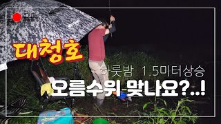 하룻밤 수위 1.5미터 상승 무섭게 불어나는 대청호 오름수위