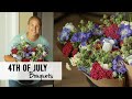 Red, White & Blue Bouquets!!  4th of July at Sunshine & Flora Urban Flower Farm