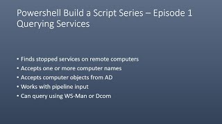 Powershell Build a Script Series - Episode 1