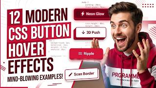 Free Code: 12 Modern CSS Button Hover Effects - Neon, Glass, 3D & More
