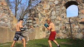 Neo-Scythian Heryos Training in the Ruins of Sweden. The Golden One and Identitet Svea