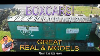 RAILROAD BOXCARS! Great Real \u0026 Models! (Athearn Scale Model Review)