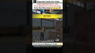 Only Red Number Part 2 | Google Play Redeem Code Giveaway | free fire redeem code | freefire shorts