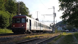 SBB Re 4/4 II 11301 propels away from Grellingen